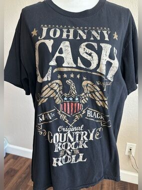 Zion Rootswear Black Johnny Cash Graphic Tee